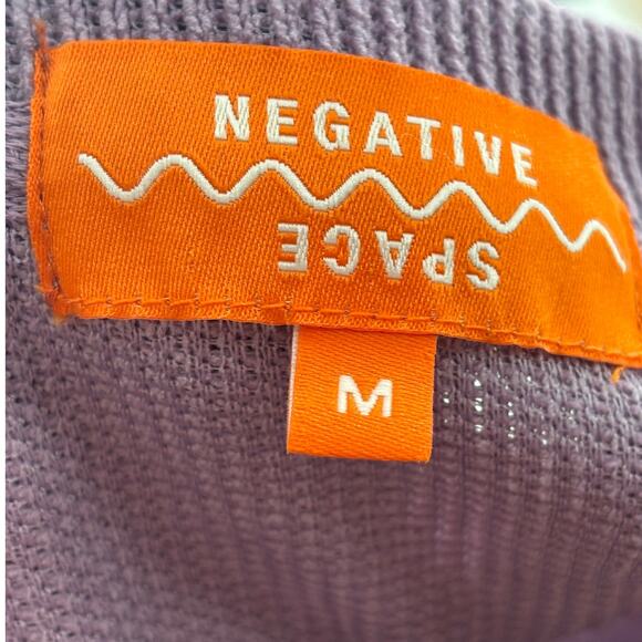 Negative Space Purple Ribbed Chenille Crewneck Long Sleeve Pullover - Picture 8 of 10